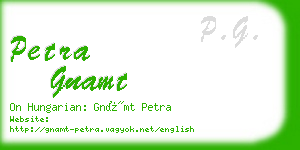 petra gnamt business card